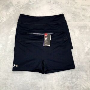 2 Pairs of  Under Armour Women's Compression Shorts Size L New